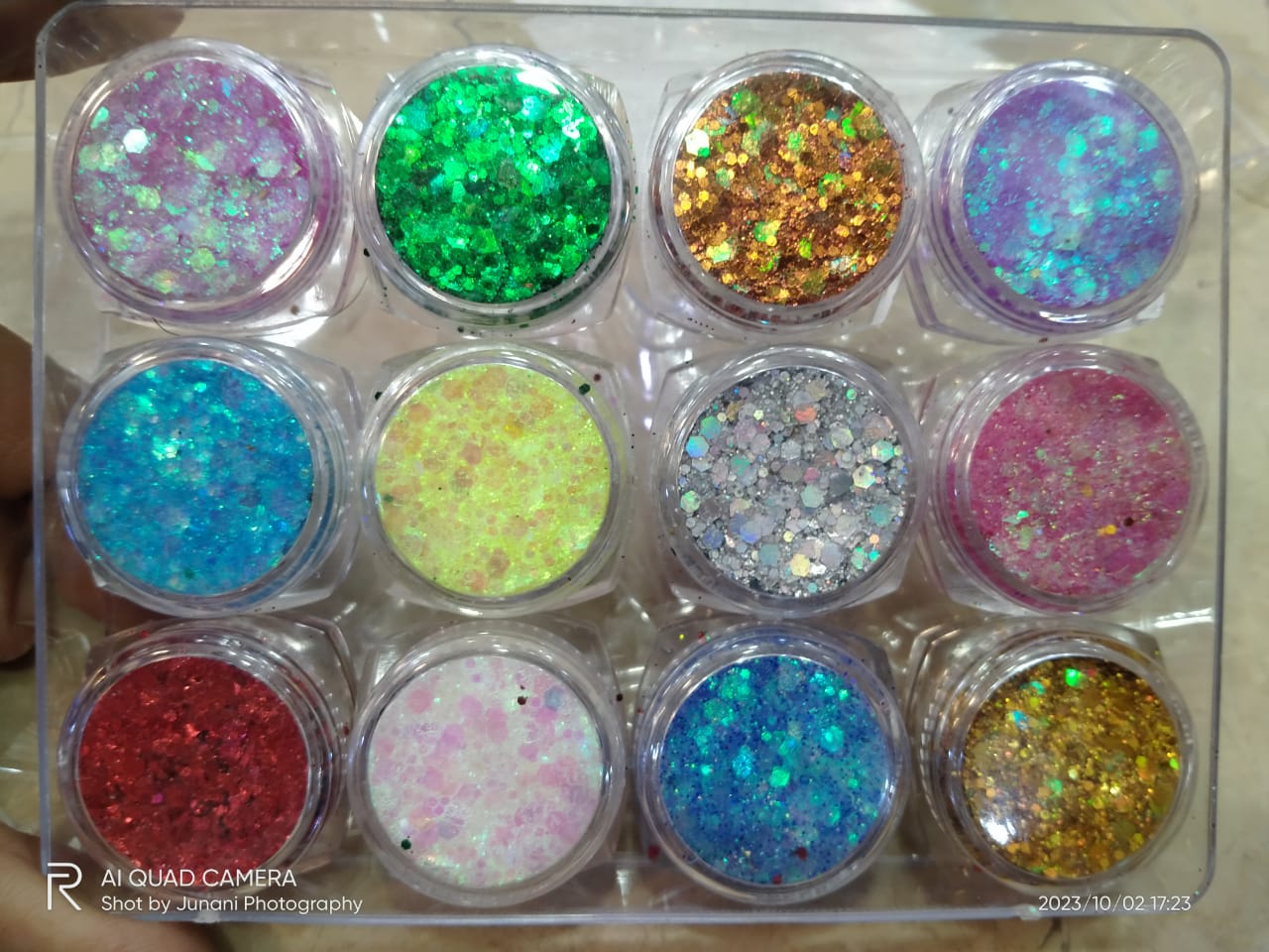 12 shades creamy chunks gilitter eyeshadow pack